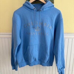 Columbia University Champion Eco Authentic Blue Hoodie Sweatshirt Small